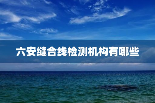 六安缝合线检测机构有哪些